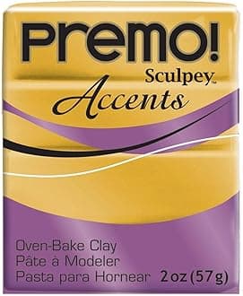 Sculpey Premo Light-Weight Professional Crafting Clay, Gold