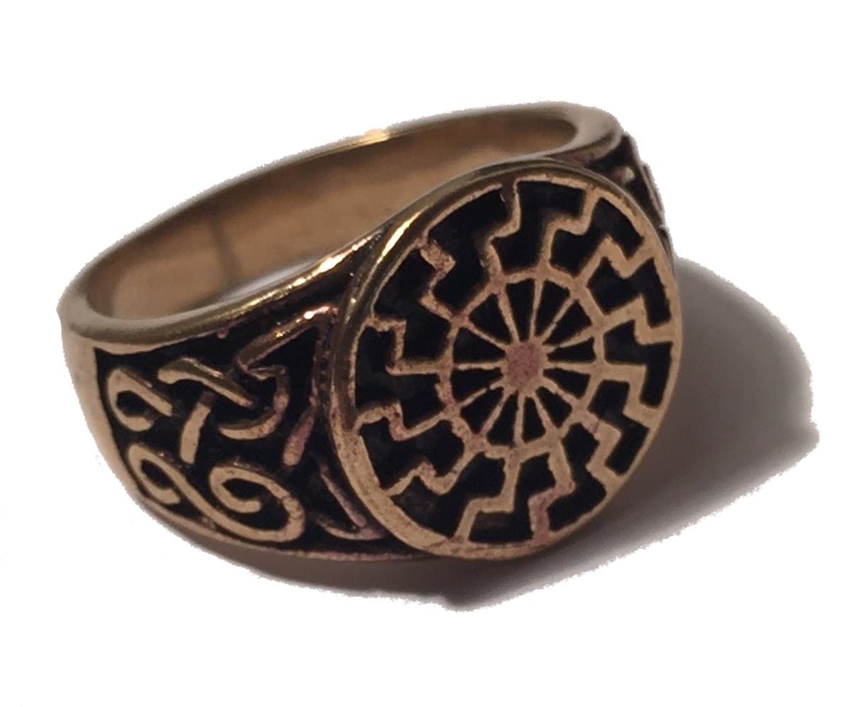 Black Sun – SEALING RING (in Bronze) Ring Size: 22/70
