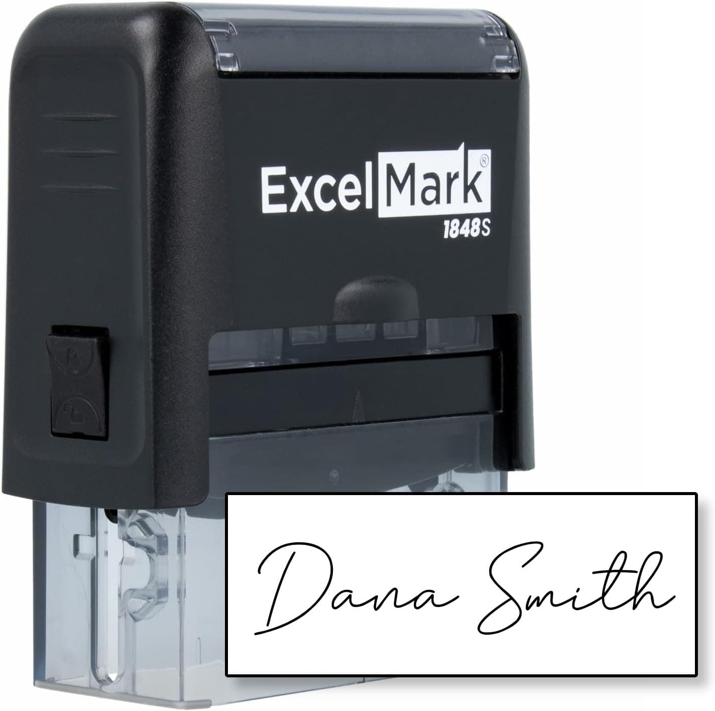 ExcelMark Customized Name Stamper - Personalized Stamps with Many Font Options - Medium