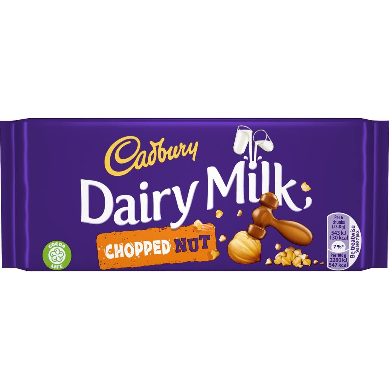 Cadbury Dairy Milk Bar, Chopped Nut, 95 g