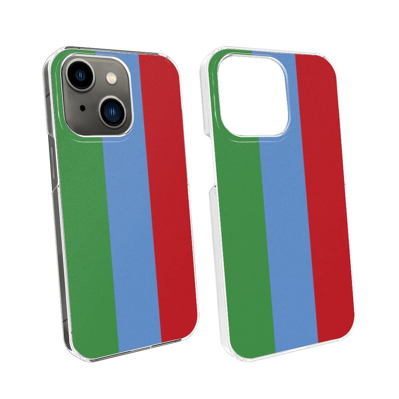 Compatible with iPhone 13 Mini Case, Dagestan Flag Pattern Hard Phone Case Durable Protective Cover