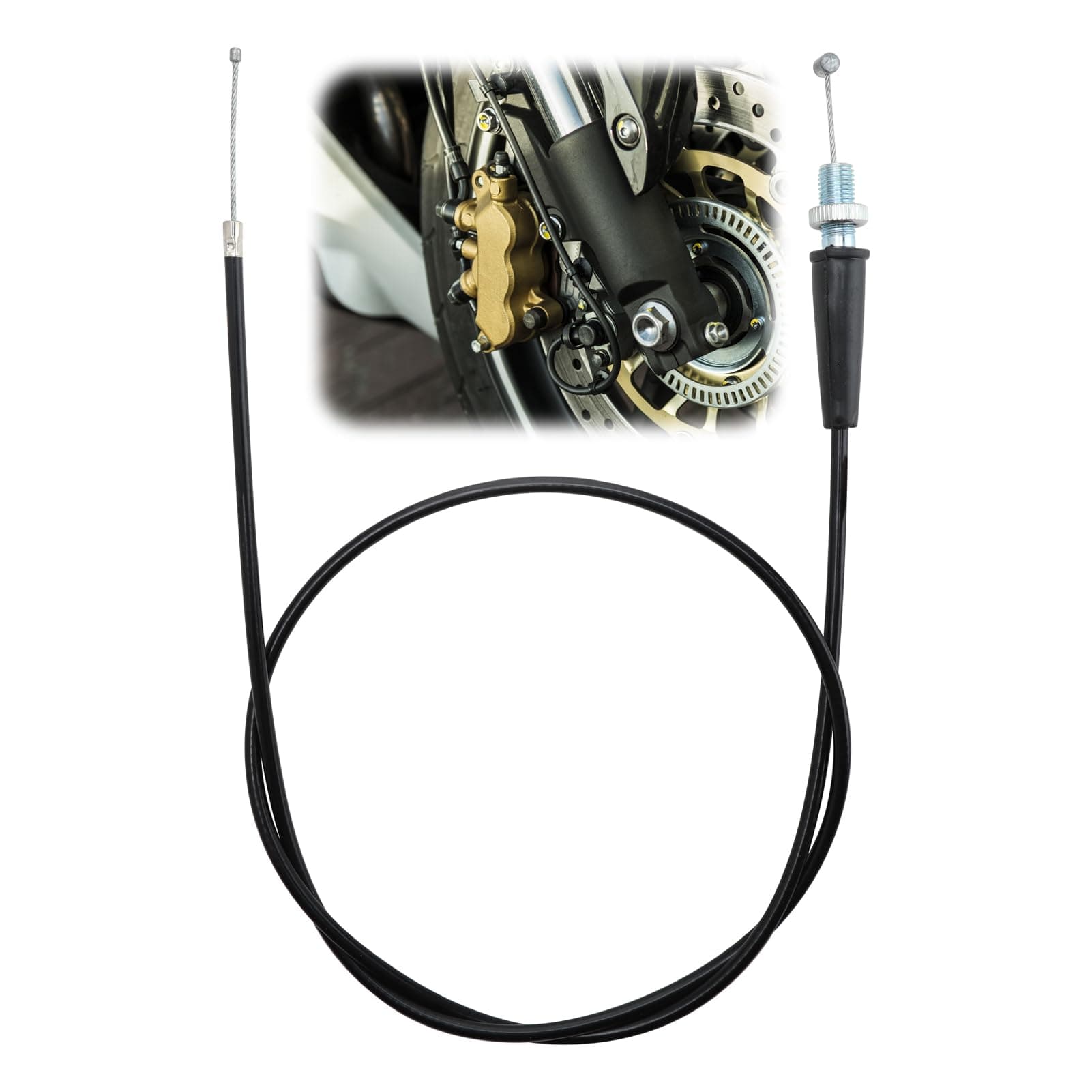 110cm Motorcycle Throttle Cable Replacement Pit Bike Throttle Cable Straight Head Throttle Oil Line Universal Extension Throttle Wire for Pit Dirt Motor Trail Bike Motocross