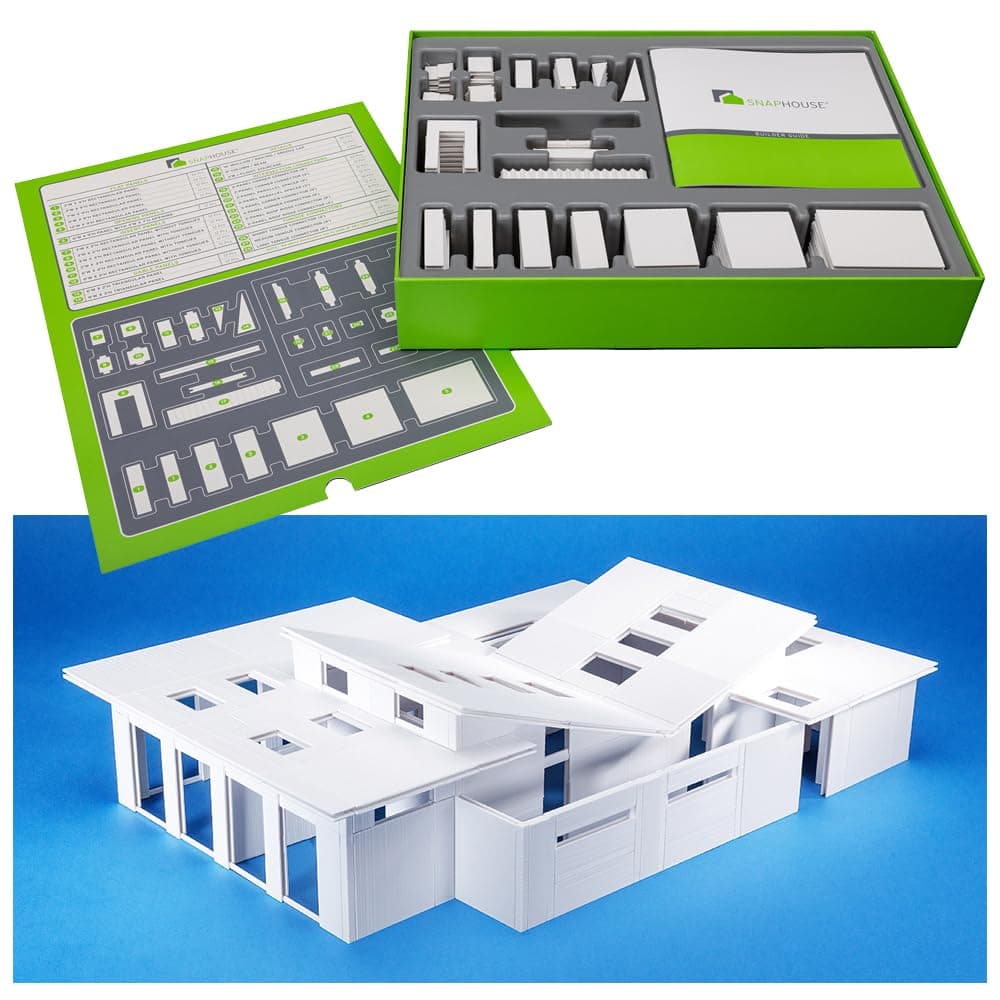 SnapHouse Architectural Scale Model Building Kit (452 Piece), Architecture Model Kit for Adults and Kids Ages 15+