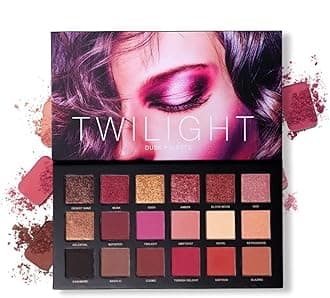 Professional 18 Pigmented Eyeshadow Makeup Palette, 10 Matte + 7 Shimmer + 1 Metallic Glitter, Velvet Texture Blendable Long Lasting Eye Shadow Pallets