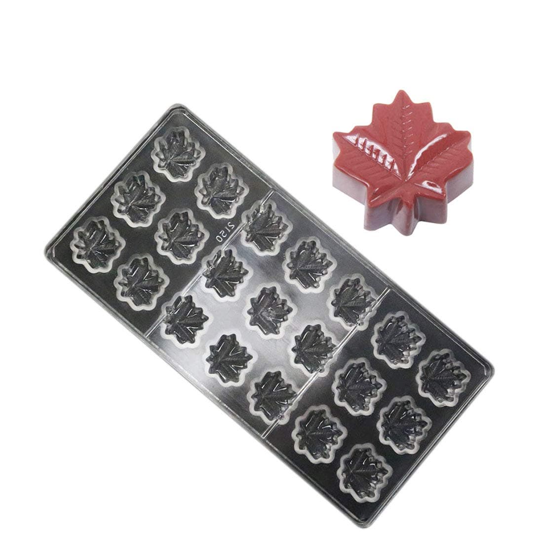 Polycarbonate Chocolate Mold DIY Handmade Chocolate Candy Mould Pastry Tools Bakeware Maple Leaf (19380)