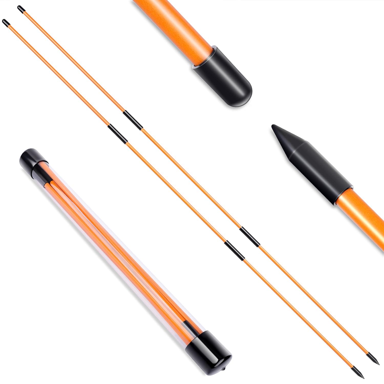 Professional 2 or 3 or 4 Pack Collapsible Golf Alignment Sticks, Premium 40" Alignment Golf Stick Ideal for Aiming, Putting and Swing Practice