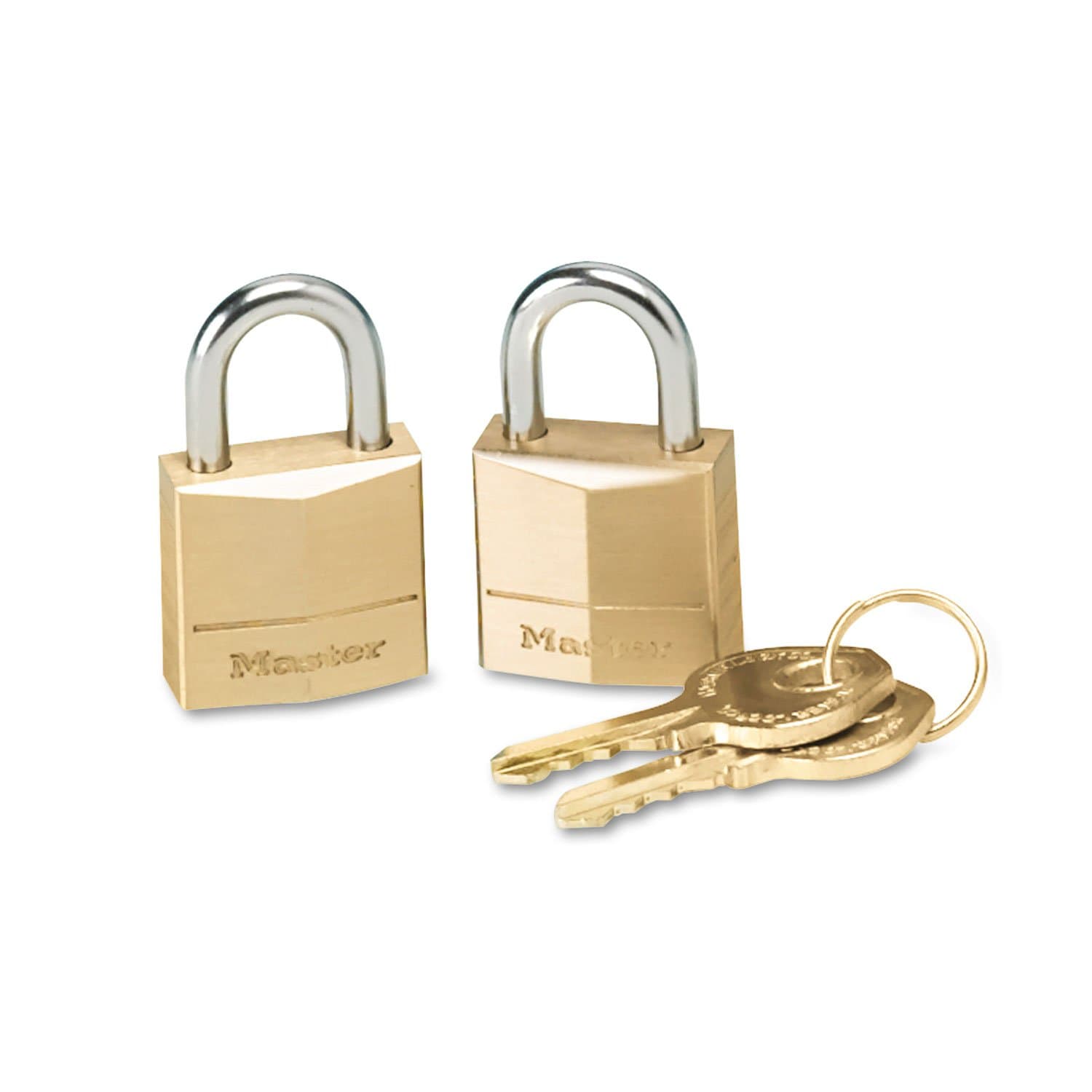 Padlock, Solid Brass Lock, 3/4 in. Wide, 120T (Pack of 2-Keyed Alike)