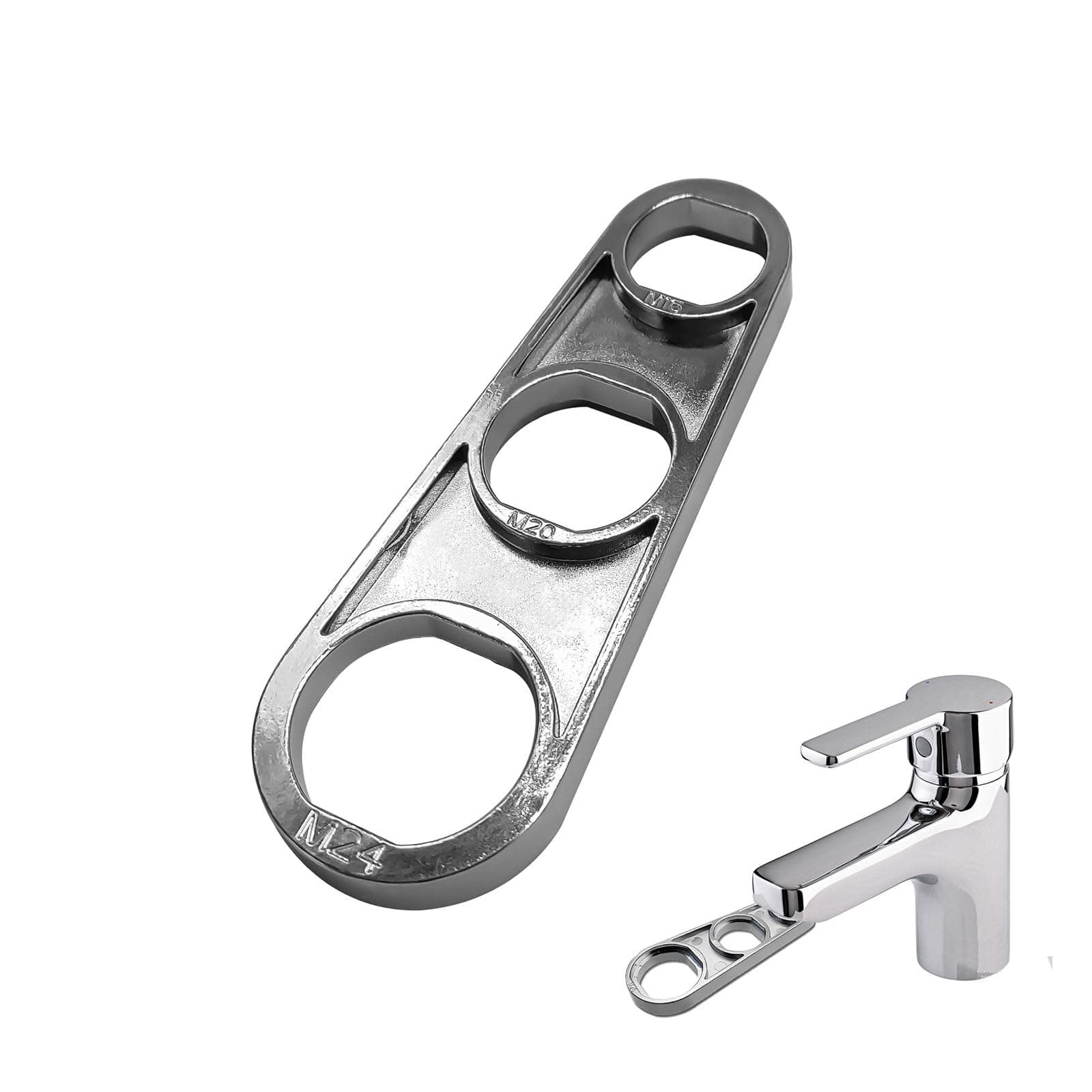 Makoto Nobu Efficient Water Flow Adjusting Tool, Multi-Use Faucet Aerator Key, Faucet Aerator Removal Wrench Tool for Easy Installation and Maintenance