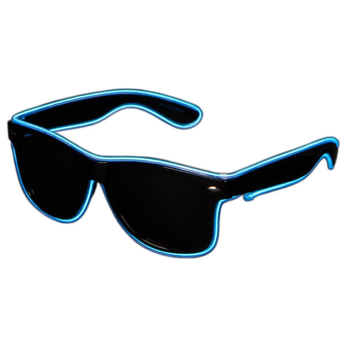 CYOIDAI El Wire Aqua Blue LED Sunglasses - Semi Rectangular