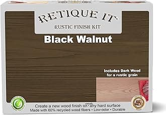 Retique It Gel Stain Liquid Wood Kits Real Paintable Wood. Great Companion to Chalk Finish Paint, Milk Paint, Furniture Paint. (1x Reg (50 sq ft), Rustic Finish)