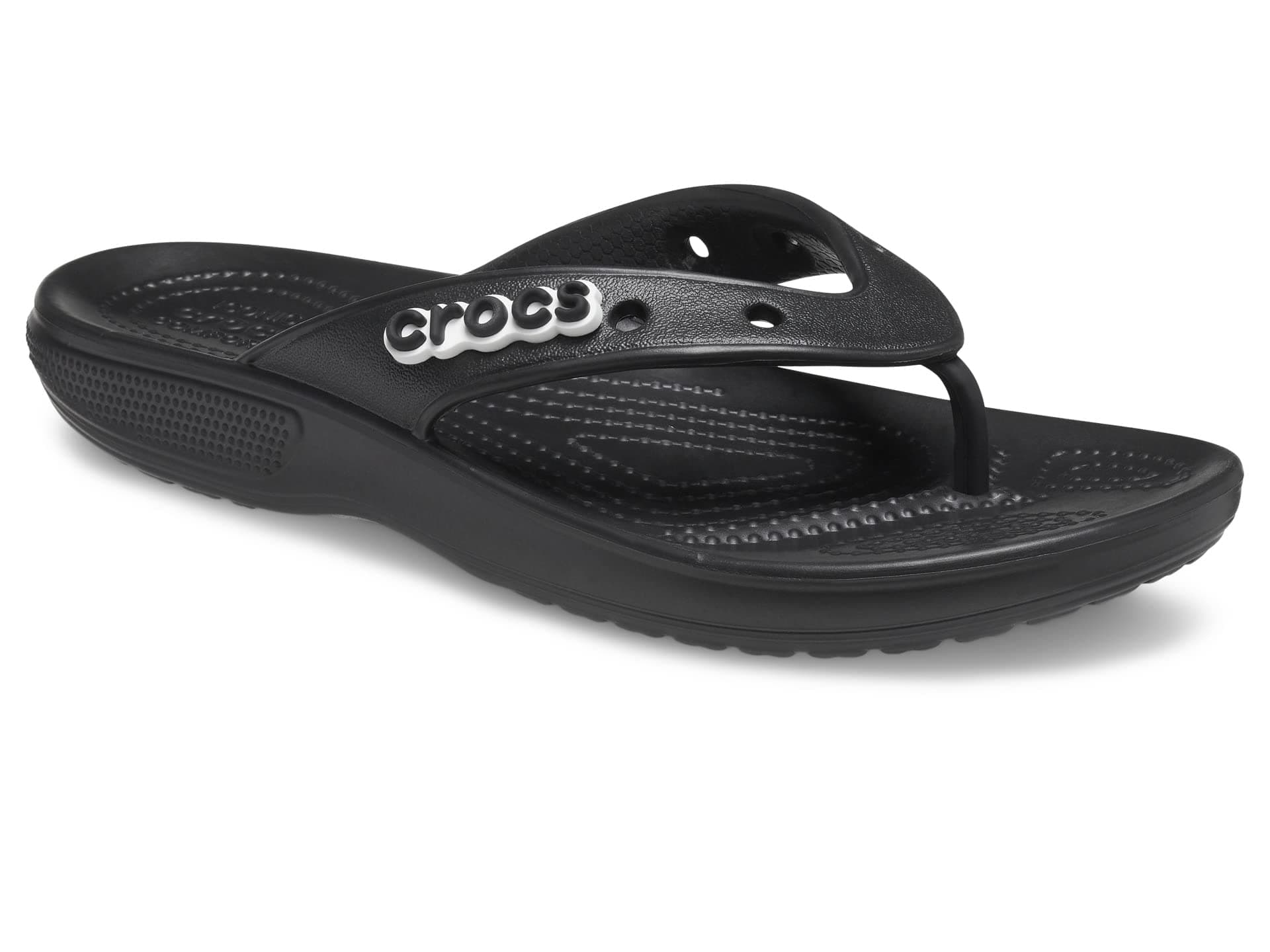 Crocs Unisex Classic Flip Flops, Black, 3 UK