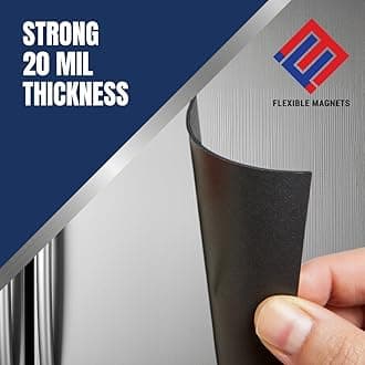 Flexible Magnets – Magnetic Sheets with Adhesive Backing, 4" x 6" (5 Pack) Stick-On Magnetic Sheets for Refrigerator Magnets, Magnetic Labels, Crafts, DIY Projects & More