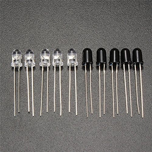 Ils - 10 pieces 5 mm 940nmR infrared diode start transmitter receiver LED