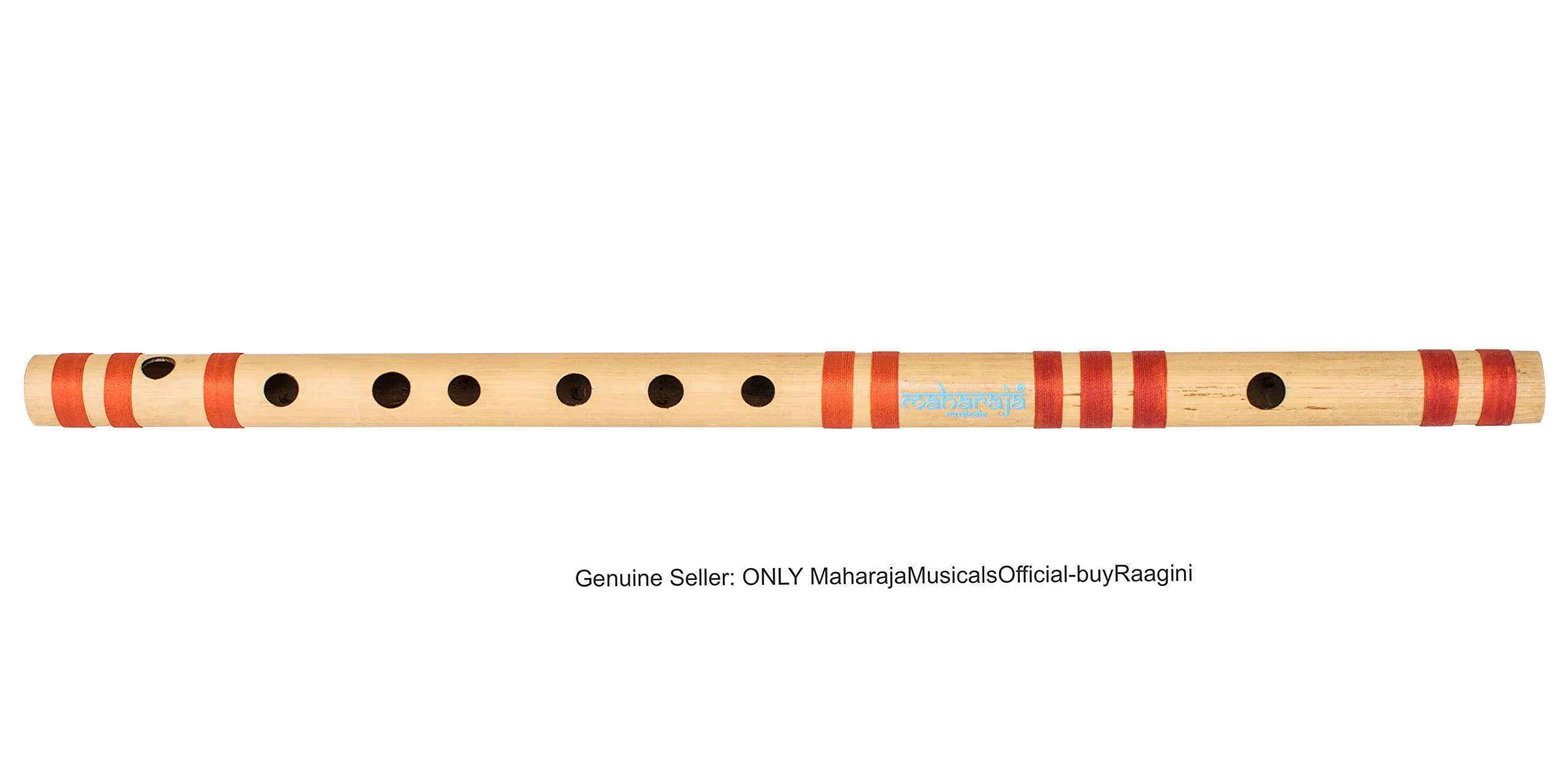Maharaja Indian Flute, Concert Quality, Scale C Sharp Medium 18.6 inches, FINEST Indian Bansuri, Bamboo Flute, Hindustani (PDI-CFA) Tuned Flute