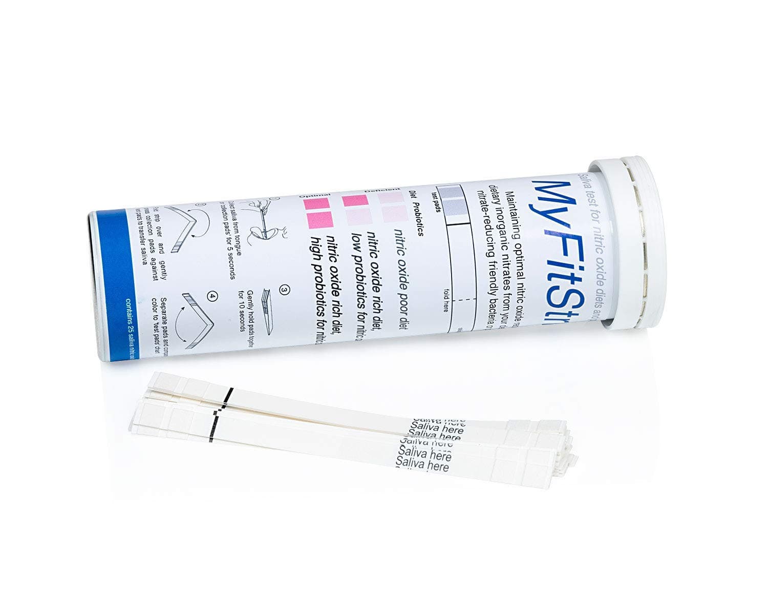 Nitric Oxide Test Strip - Track Both prebiotic Nitrate and Nitric Oxide with , Packet of 10 Saliva Test Strip