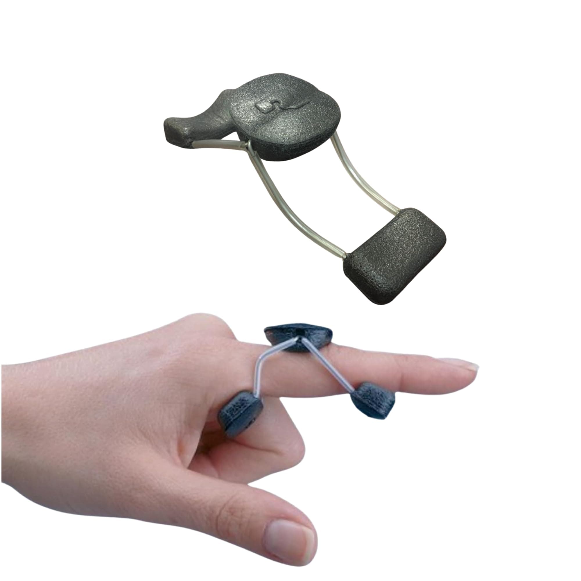 Rolyan Sof-Stretch Extension Splint、M、L、ブラック、フィンガーブレース&ナックル固定装置、浮腫、関節伸展および拘縮の回復&リハビリ補助、怪我した指のサポート