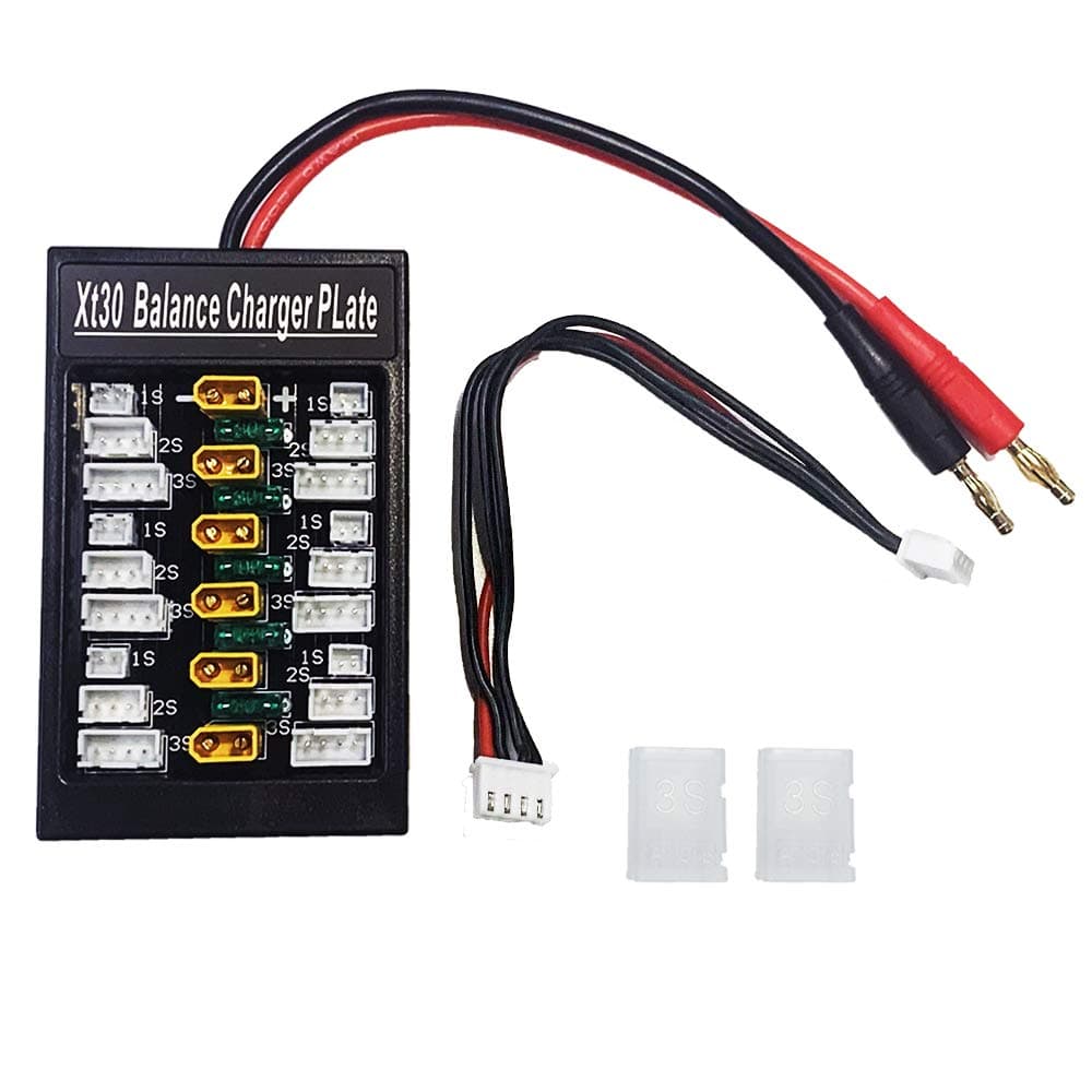 IFLYRC Upgraded XT30 Parallel Balanced Charging Board 1S-3S LiPo Batteries Compatible with XT30 JST JST-PH 2.0 Connector LiPo Batteries