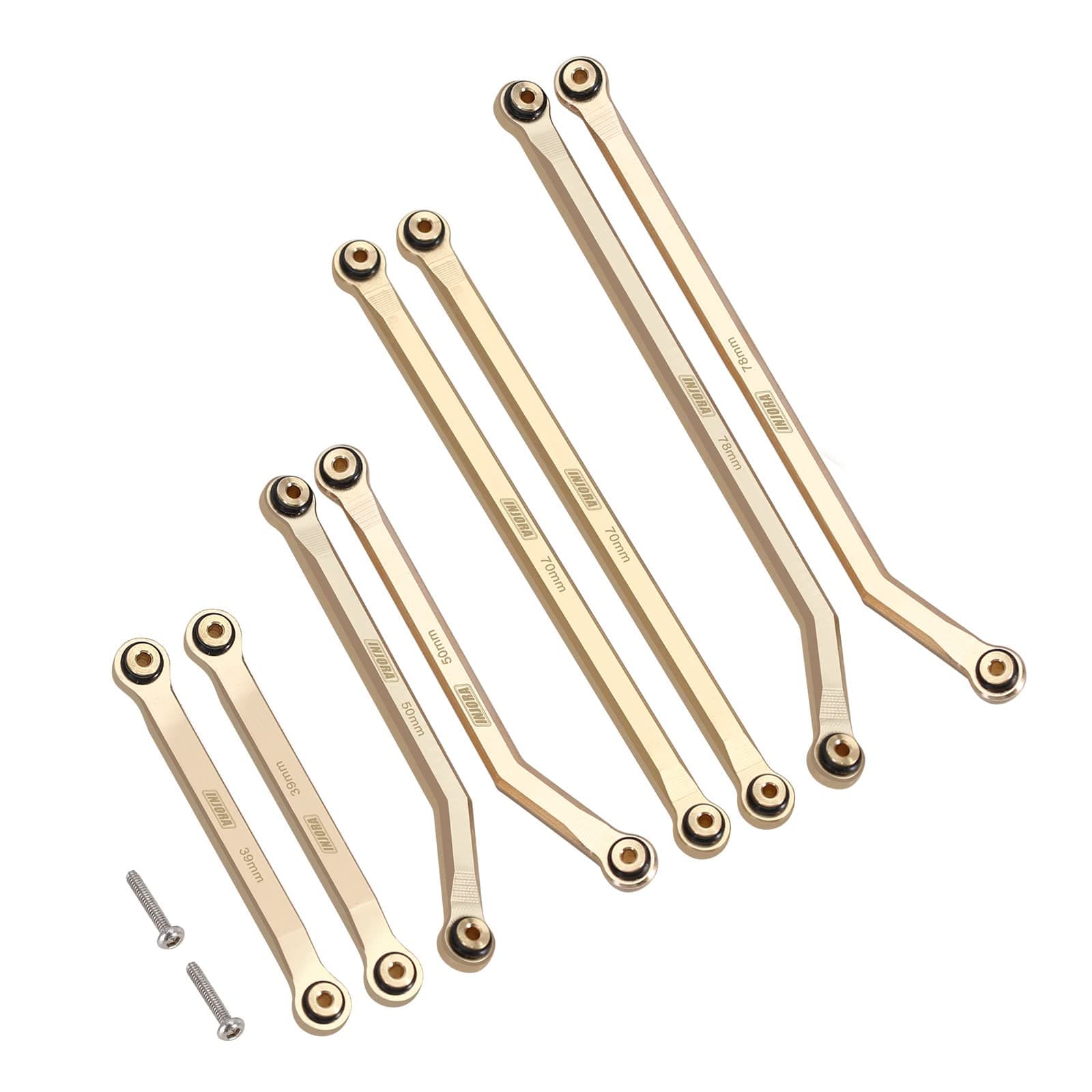 High Clearance Front 4 Links Set 43g Brass Links Set for SCX24 Gladiator Dodge Power Wagon 1/24 RC Crawler Car Axial AXI00005,8PCS