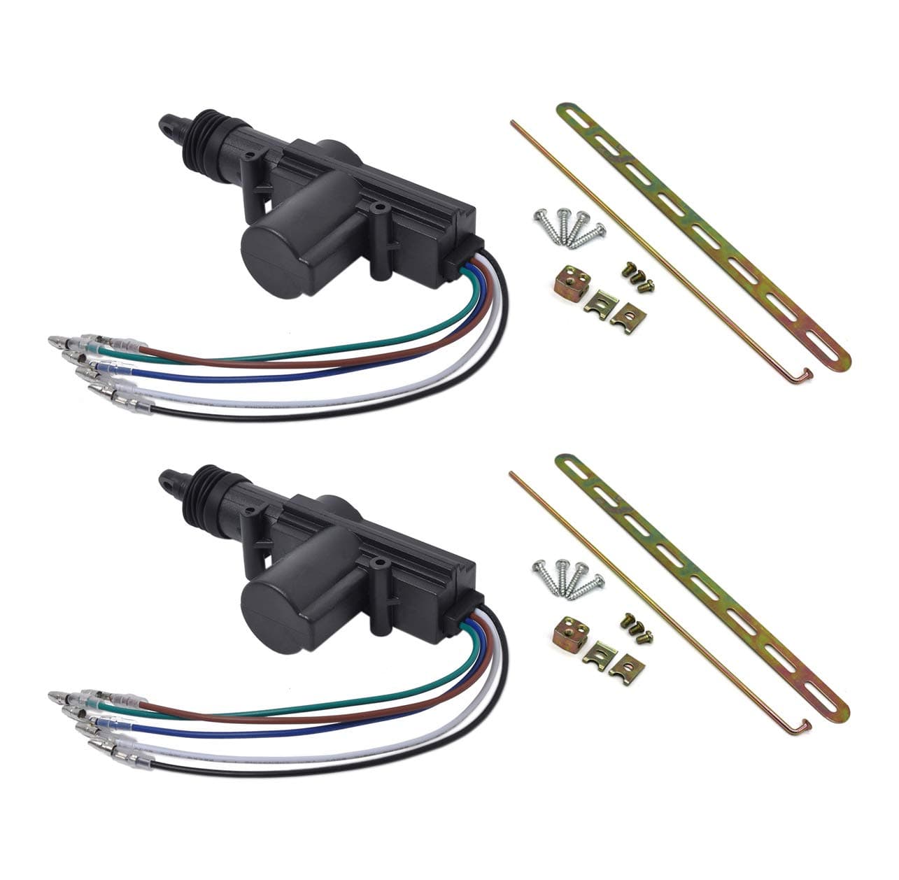 2 Pack Universal Car Auto Heavy Duty Power Door Lock Actuator Motor Professional 5 Wires DC 12V Auto Central Locking System Motor