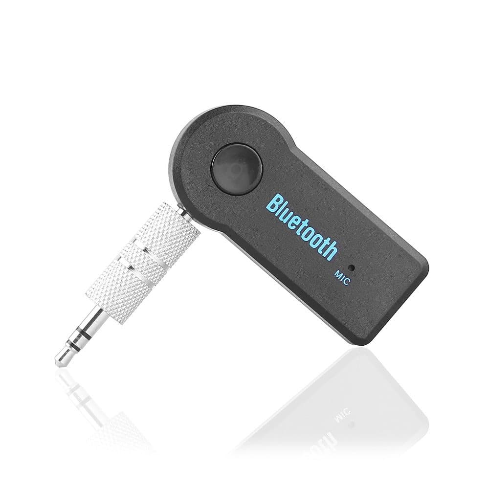 Trimanav v3.0 Car Bluetooth Device with 3.5mm Connector, Adapter Dongle, MP3 Player, Audio Receiver, USB Cable, Transmitter (Black)