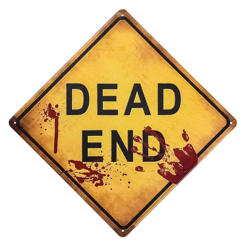 不适用 Engineer Grade Yard Warning Sign, Legend Dead END, 10" Width x 10" Height, Black on Yellow