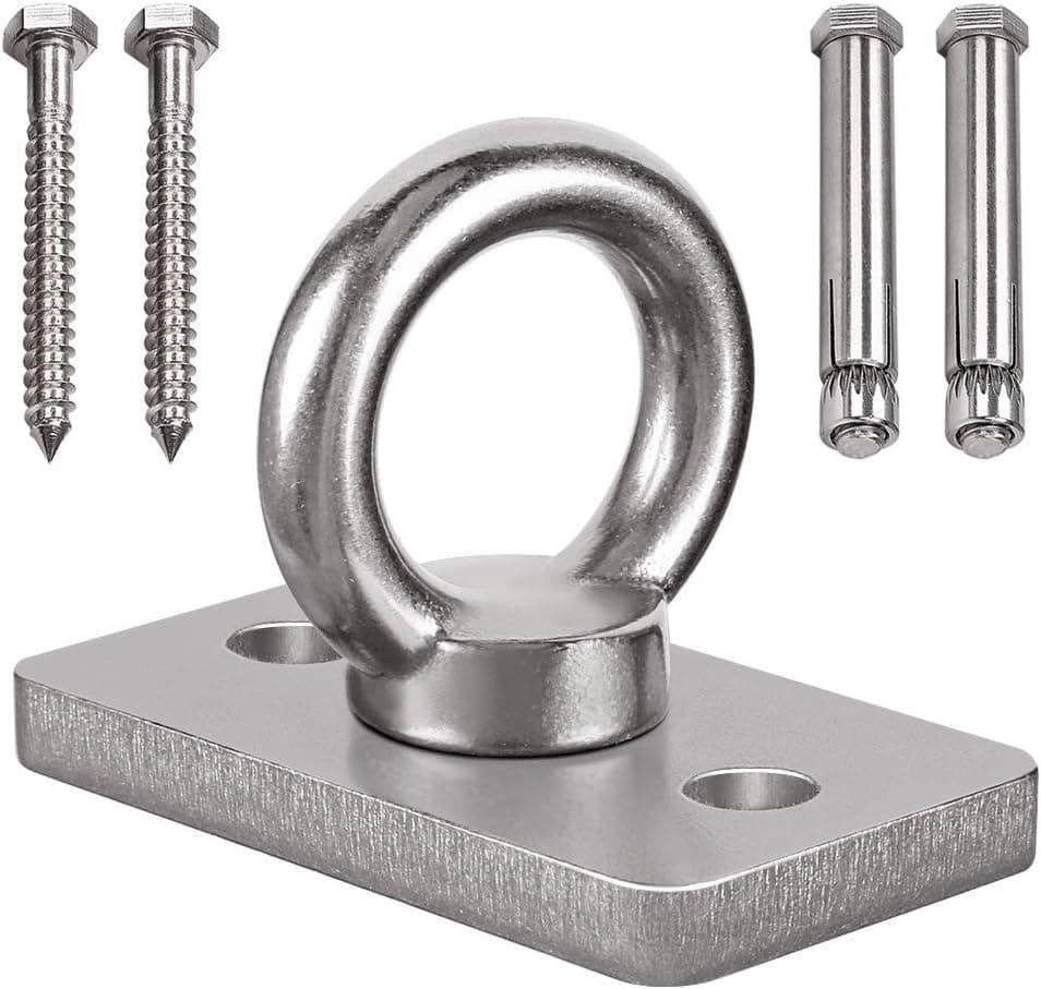 1800lb Capacity Wall Ceiling Mount Bracket for Suspension Strap, Battle Rope Anchor Ceiling Hook for Gymnastic Ring, Body Weight Strength Training System, Yoga Swing Hammock, Boxing Equipment