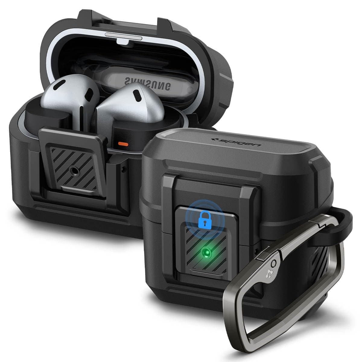 Lock Fit Case Compatible with Samsung Galaxy Buds 3 Pro | Samsung Galaxy Buds 3 - Matte Black