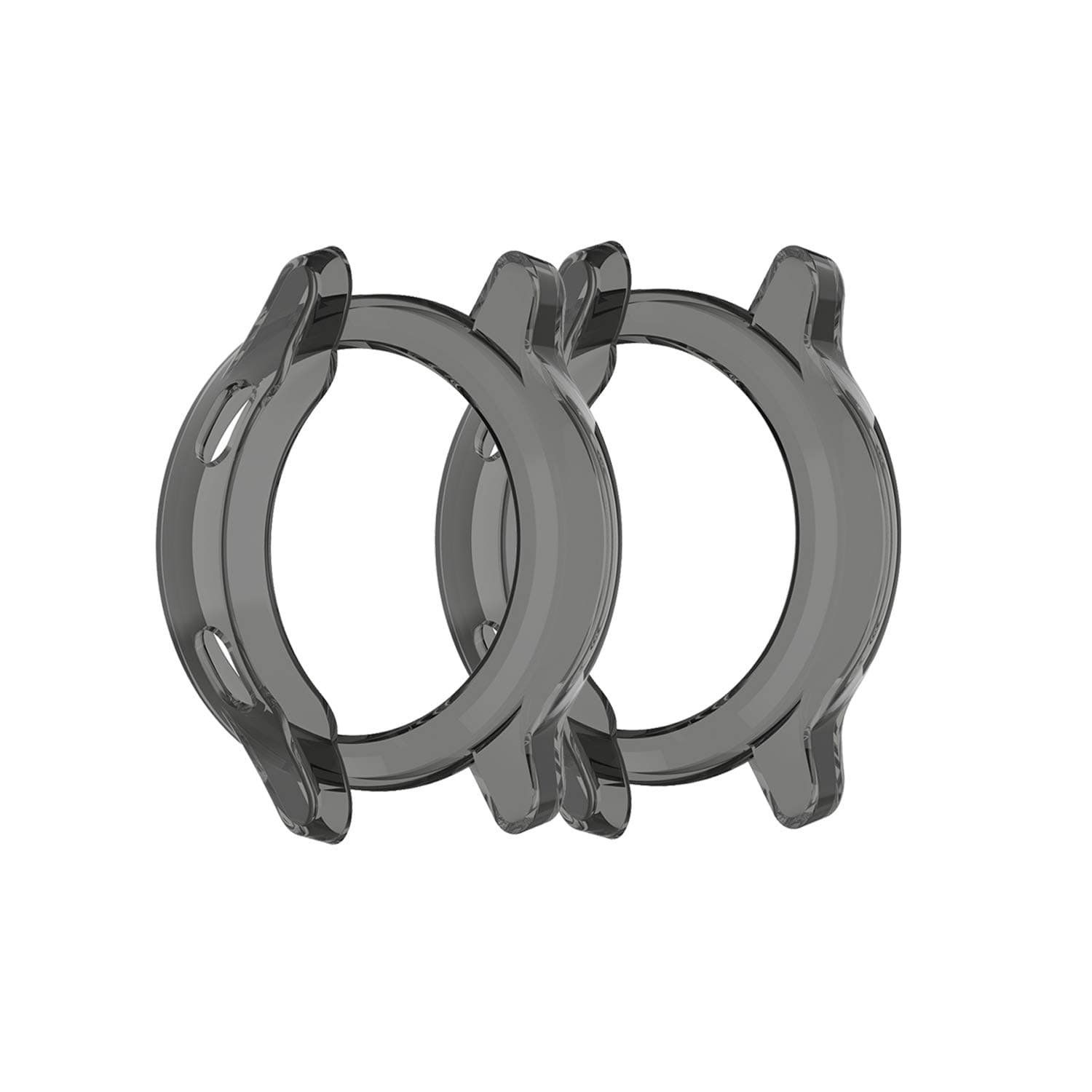 Compatible with Garmin Vivoactive 4/ Venu 2 Case, Premium Soft TPU Screen Protector All-Around Protective Bumper Shell Cover for Vivoactive 4 Smartwatch (2Black)