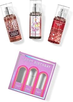Bath & Body Works Fine Fragrance Mist Gift Set, Happy Birthday Gifts for Women - 3-Pack includes Champagne Toast, A Thousand Wishes, and Vanilla Buttercream Happy Bday - 2.5 fl oz ea Mini Mist Sprays