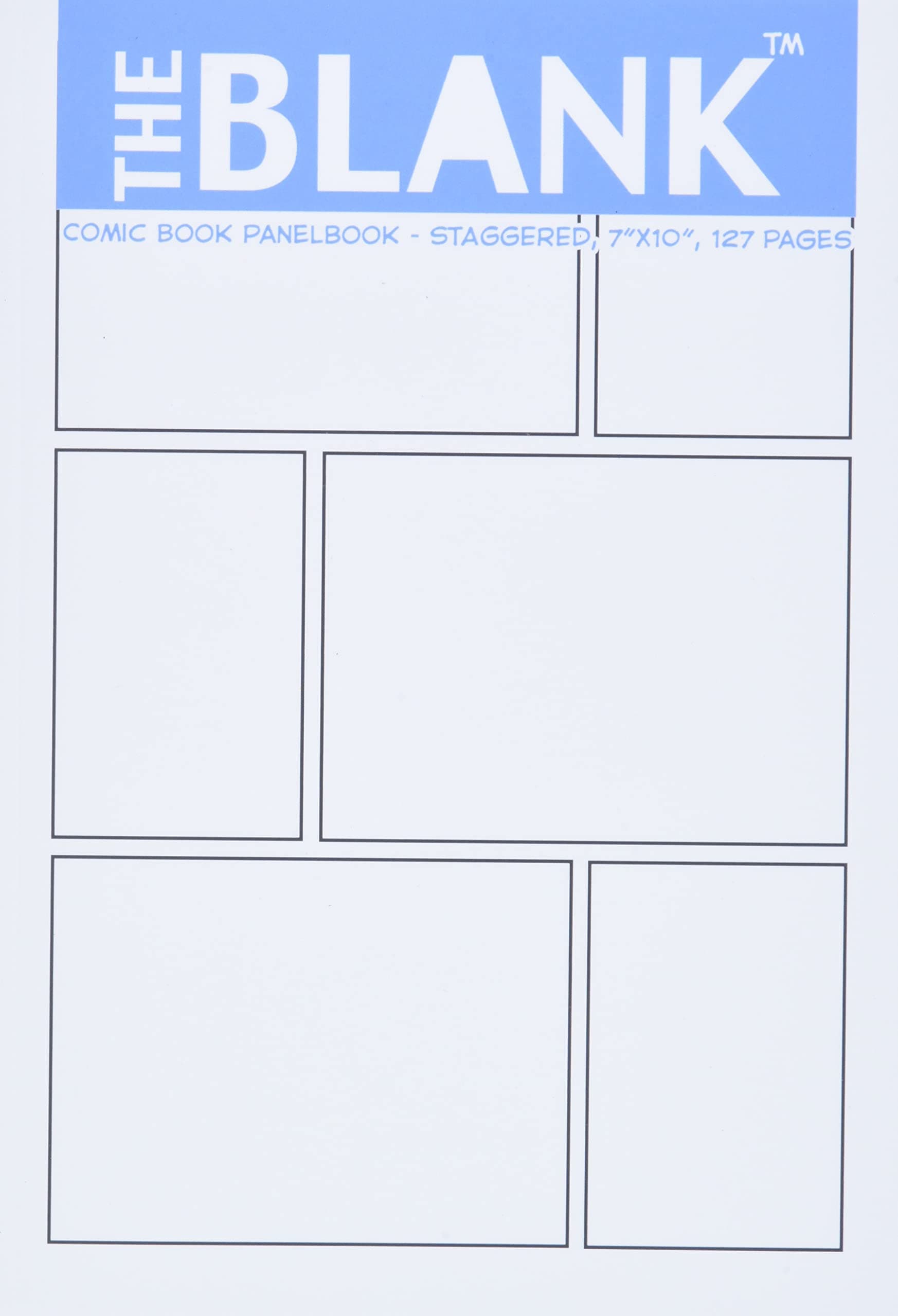 The Blank Comic Book Panelbook - Staggered, 7"x10", 127 Pages