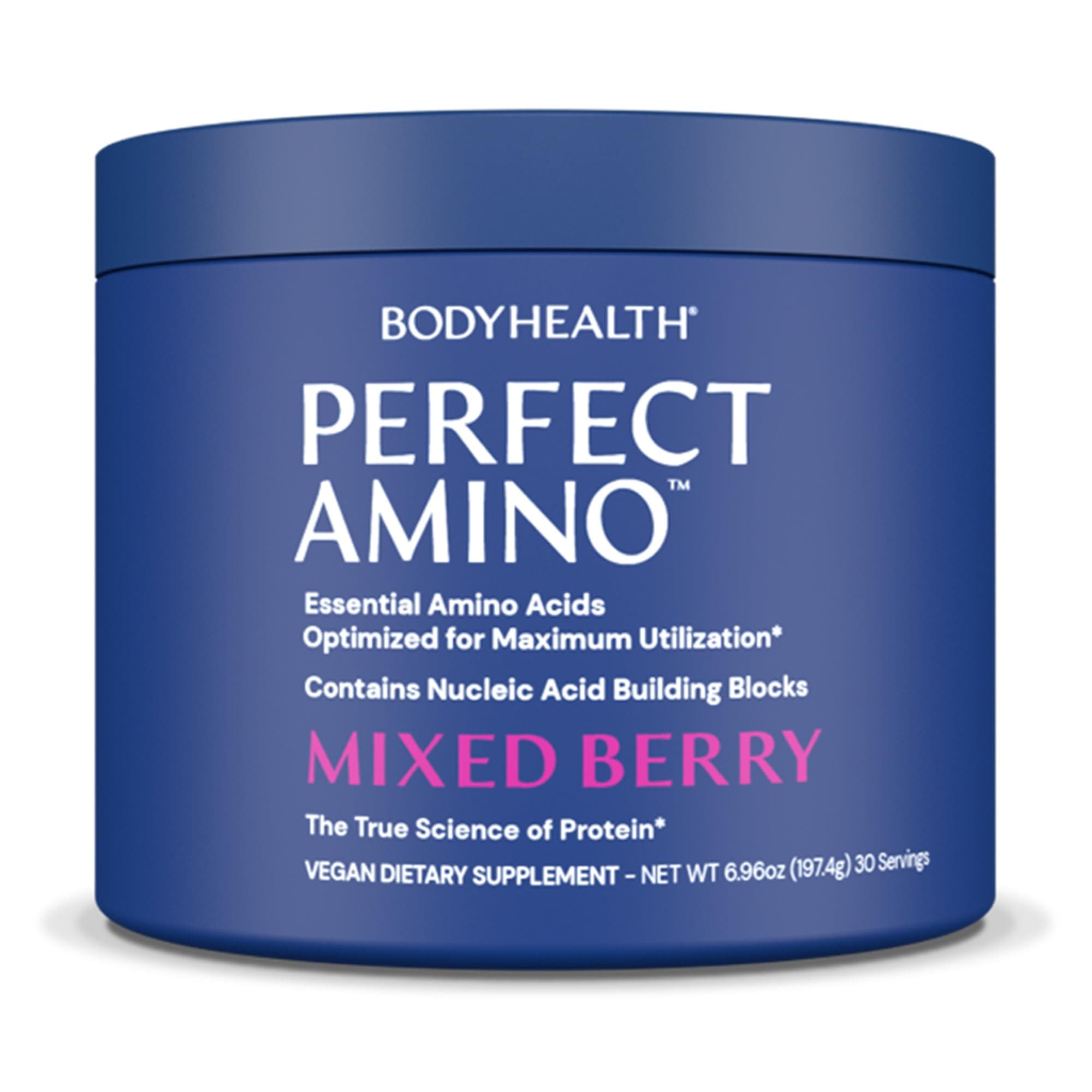 PerfectAmino Powder - BCAA and EAA Powder for Pre and Post Workout - Amino Acid Energy Drink for Men and Women to Support Lean Muscle and Recovery - Mixed Berry - 30 Servings