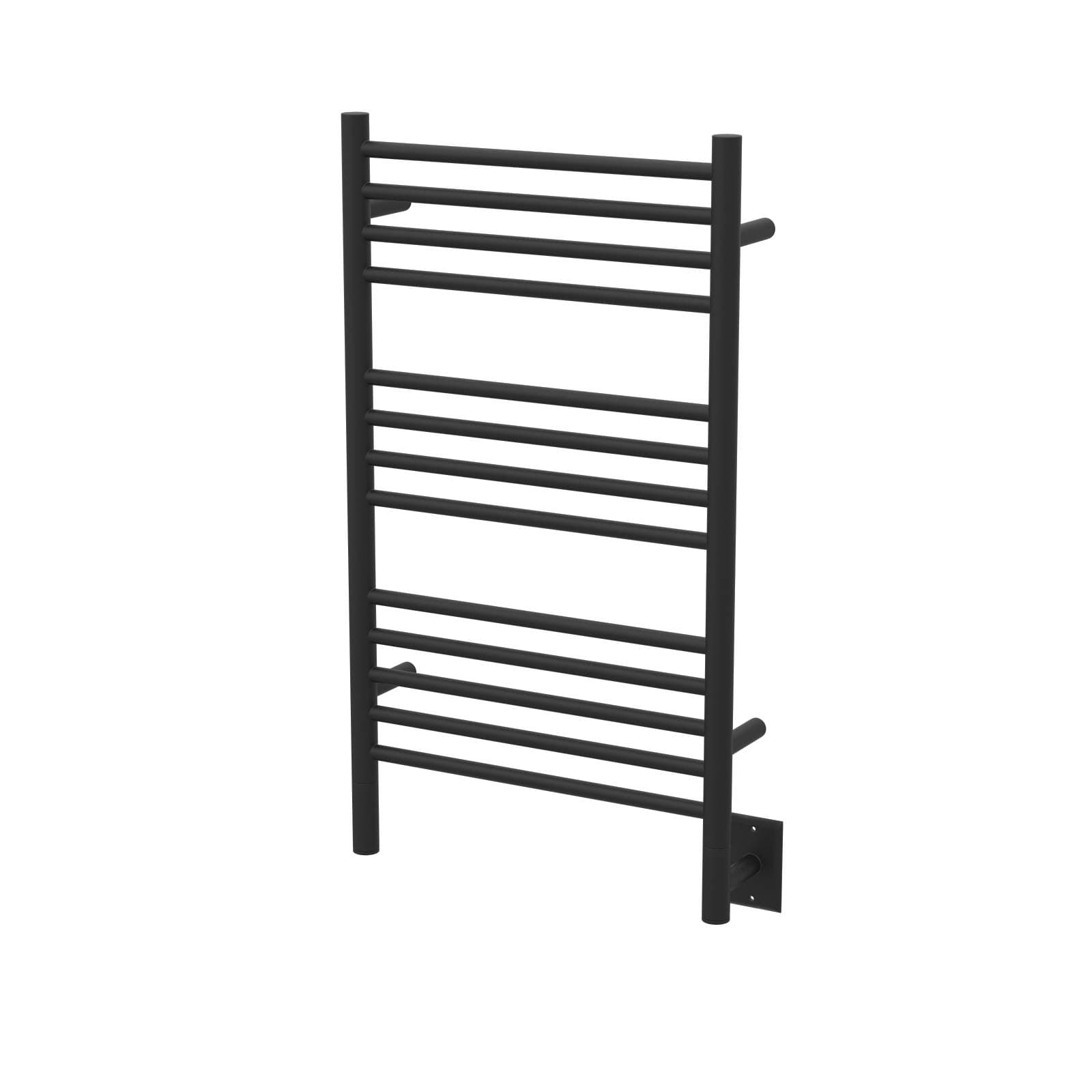 Amba Jeeves CSMB Model C-Straight 13-Bar Hardwired Towel Warmer in Matte Black