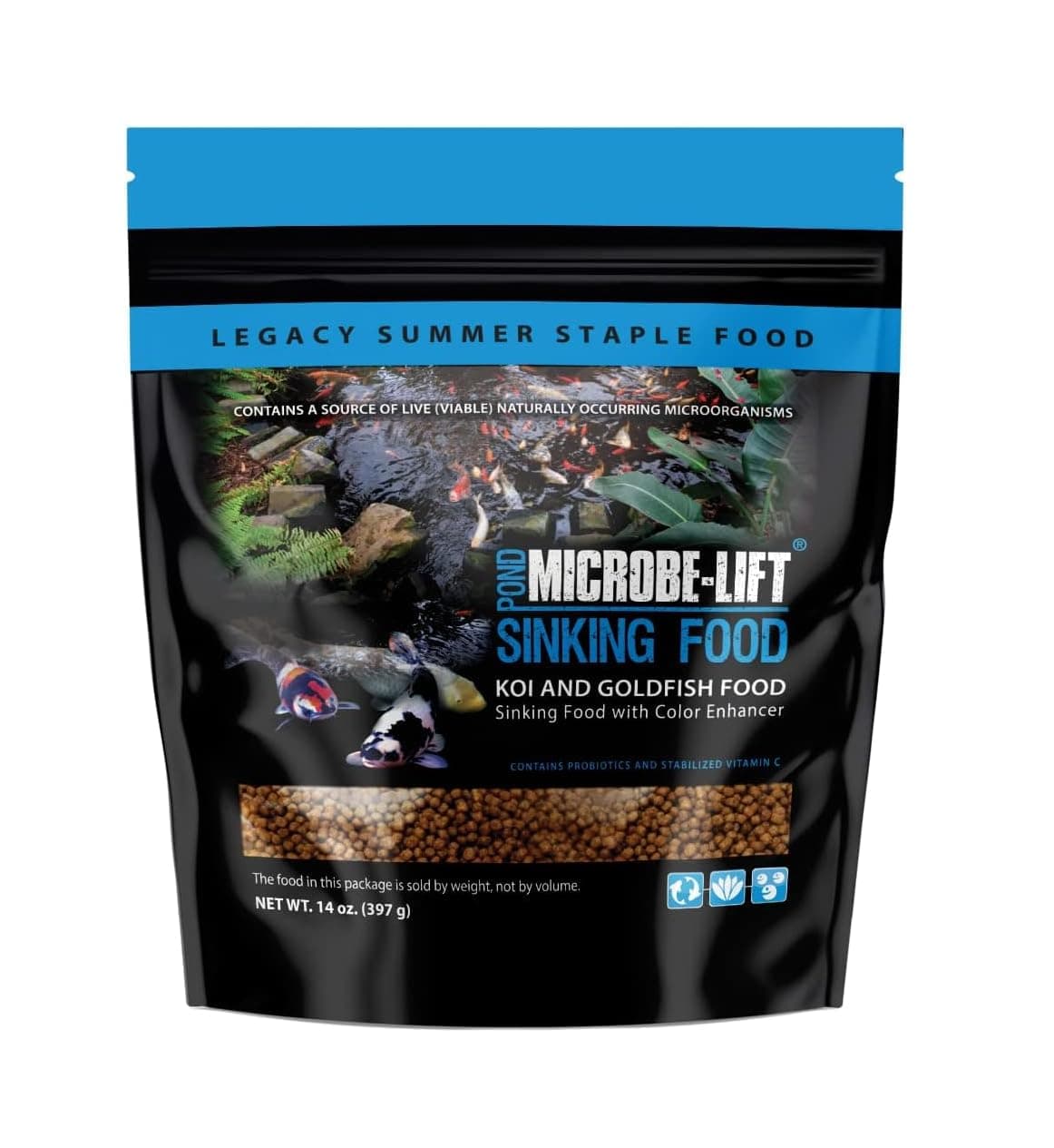 Ecological Labs MLLSPSM Microbe Lift Sinking Pellets Fish Fo