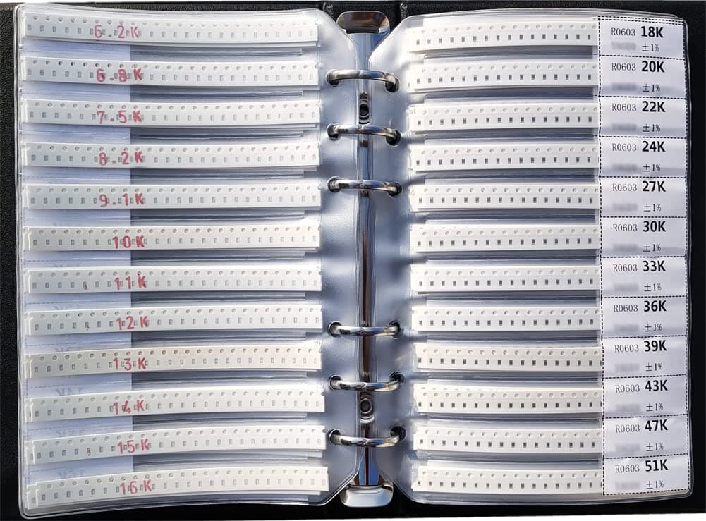 0603 0-20M 1% 178 Values(50pcs/Value) 8900pcs Resistor Kit 1/10W SMD SMT Chip Resistors Sample Book