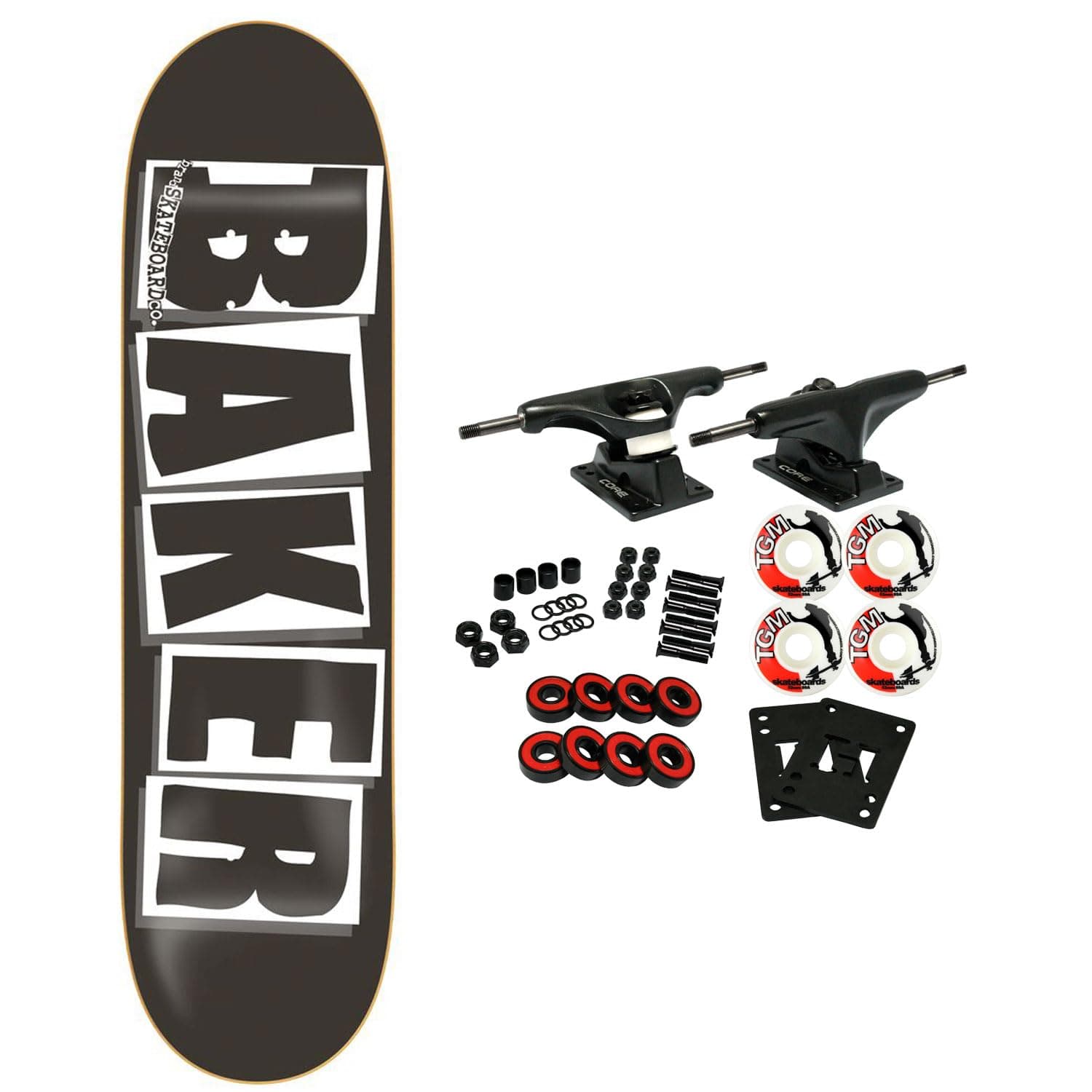 Skateboard Complete Logo Black/White 8.25"