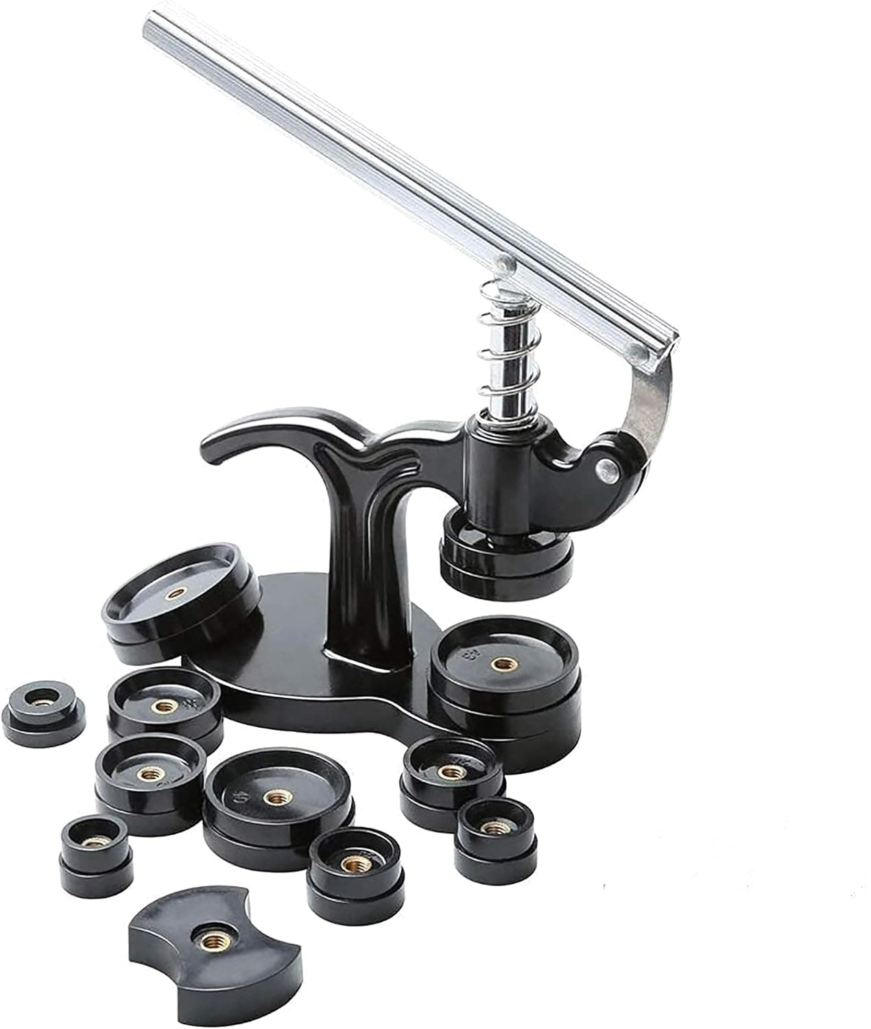 Watch Case Press Tool Watch Press Watch Punch Tool Case Fastener Repair Tool for Watch Case/Crystal Glass Watch Cover Jewelry Repair Tool with 12 Dies