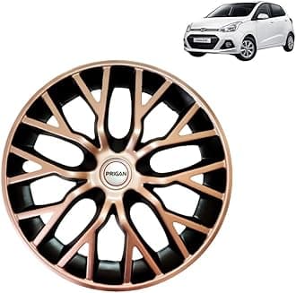 PRIGAN i10 Grand Copper Black Wheel Cover 14" for -i10 Grand (Set of 4 Pcs) (Press Fitting) Model- Phantom Copper 14