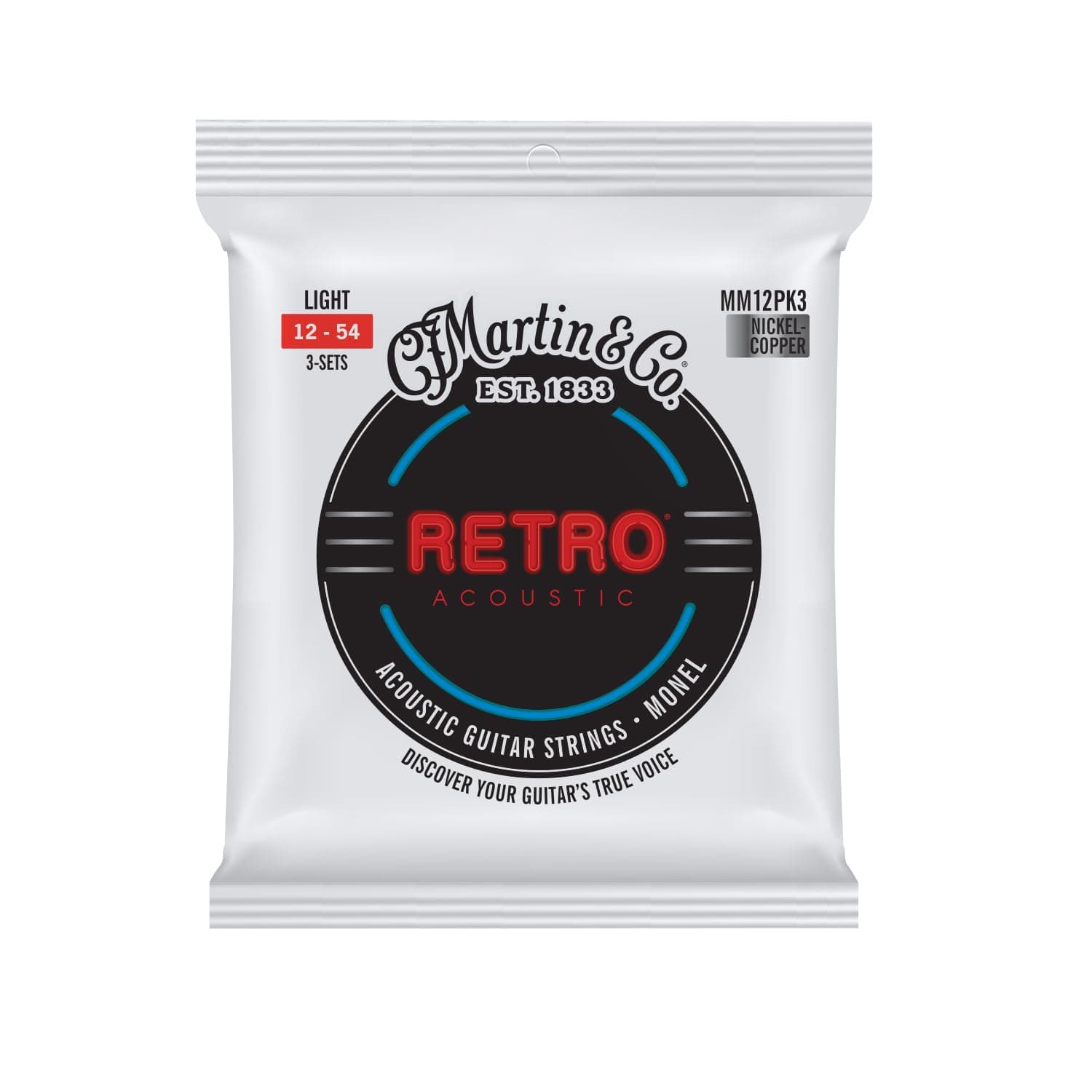 Strings - MM12PK3 - Retro Monel - 3 Pack Light (12-54)