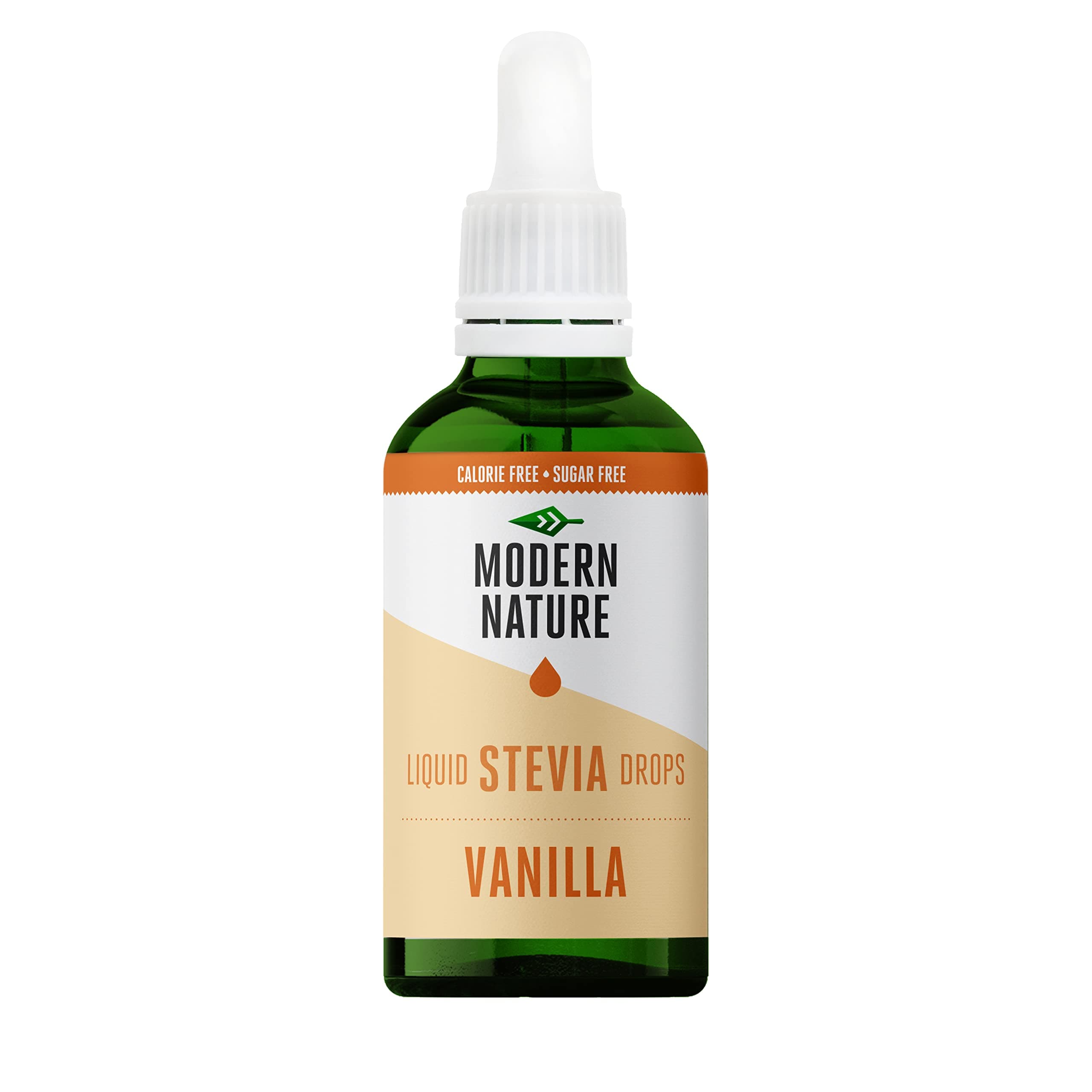 Modern Nature Vanilla Flavour Drops | Sugar Free Coffee Syrup, Liquid Stevia Sweetener, Zero Calorie, Natural Sweetner Flavor Drops | Perfect for Coffee, Protein Shakes, Baking & Drinks – 100ml
