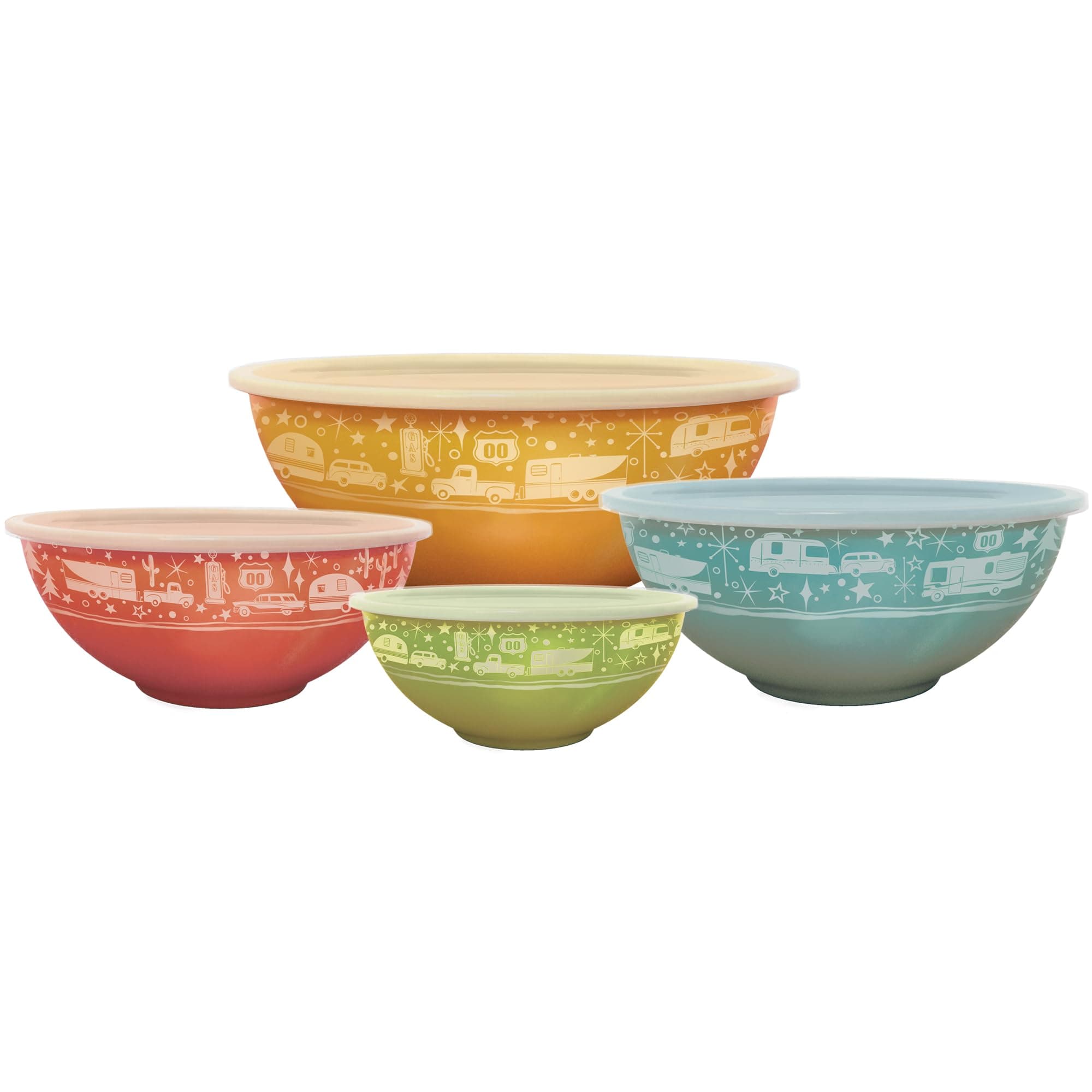Melamine Nesting Bowl with Lids