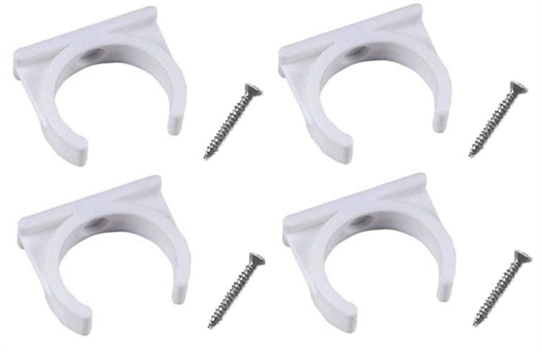 4 Pack: AquaHouse Wall mounting Bracket with Screw for 2" Diameter Water Filter cartridges, for Refrigerator Filters, Under Sink, and Water Coolers