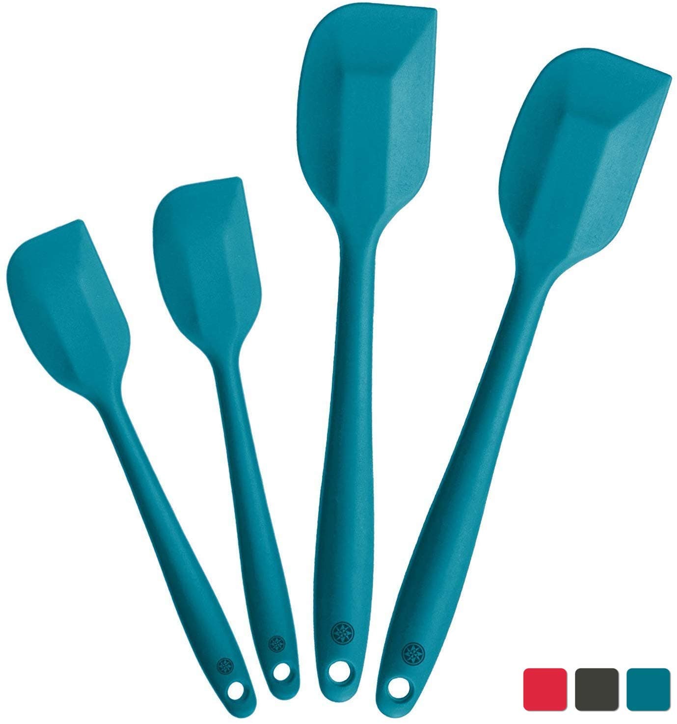 StarPack 'Scrape & Stir' Silicone Spatula Set (4 Pcs) - Heat Resistant Spatula Set 600°F - Food Grade Kitchen Spatulas - Nonstick Silicone Baking & Cooking Spatulas - Rubber Turner Set for Kitchen Use