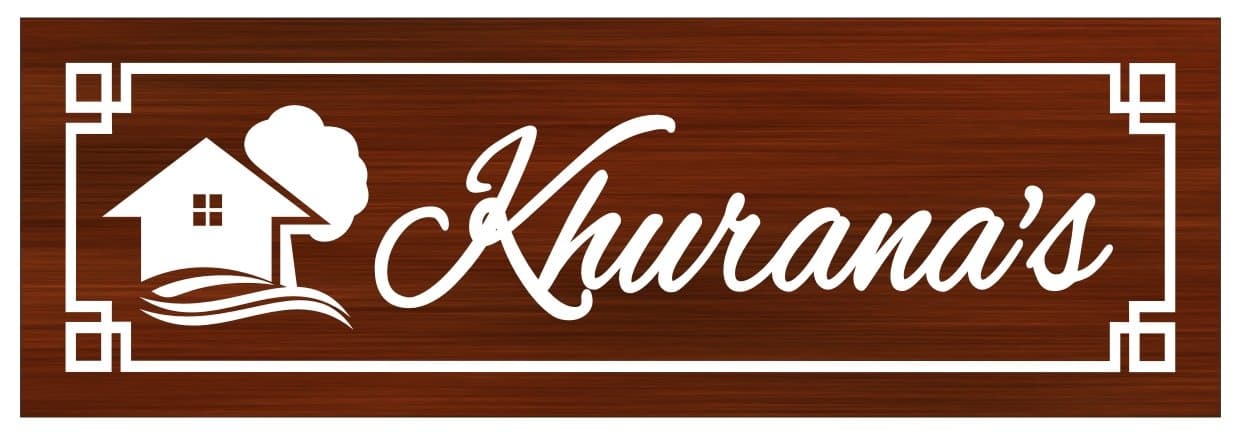 SANGAM AD Personalized ACP (Aluminum Composite Panel) / Acrylic Customised Khurana's Nameplate Made Product for Home Décor.