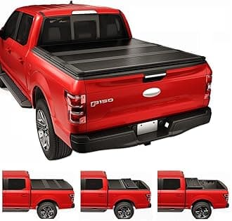 CARMOCAR Hard Tri-Fold Tonneau Cover Replacement for Ford F-150 2004-2014 & 2006-2014 Lincoln Mark LT Tonneau Cover 5.5ft (66in) Bed with LED Lamp