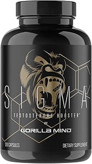 Sigma Testosterone Booster - Made with Tongkat Ali and Fadogia Agrestis Extract to Support Higher Testosterone Level (120 Capsules)