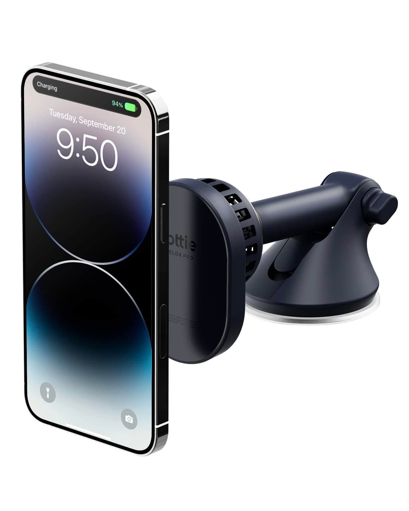 Velox Pro MagSafe Compatible Dash & Windshield Car Mount with Wireless Charging & CryoFlow™ Cooling System. Compatible with MagSafe iPhones Including iPhone 12/13/14/15 (Car Charger Included)