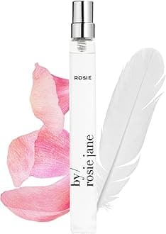 By Rosie Jane Travel Perfume Spray (Rosie) - Clean Perfume for Women - Non-Toxic Body Mist with Notes of White Musk & Sweet Rose - Paraben, Sulfate & Phthalate Free (10ml)