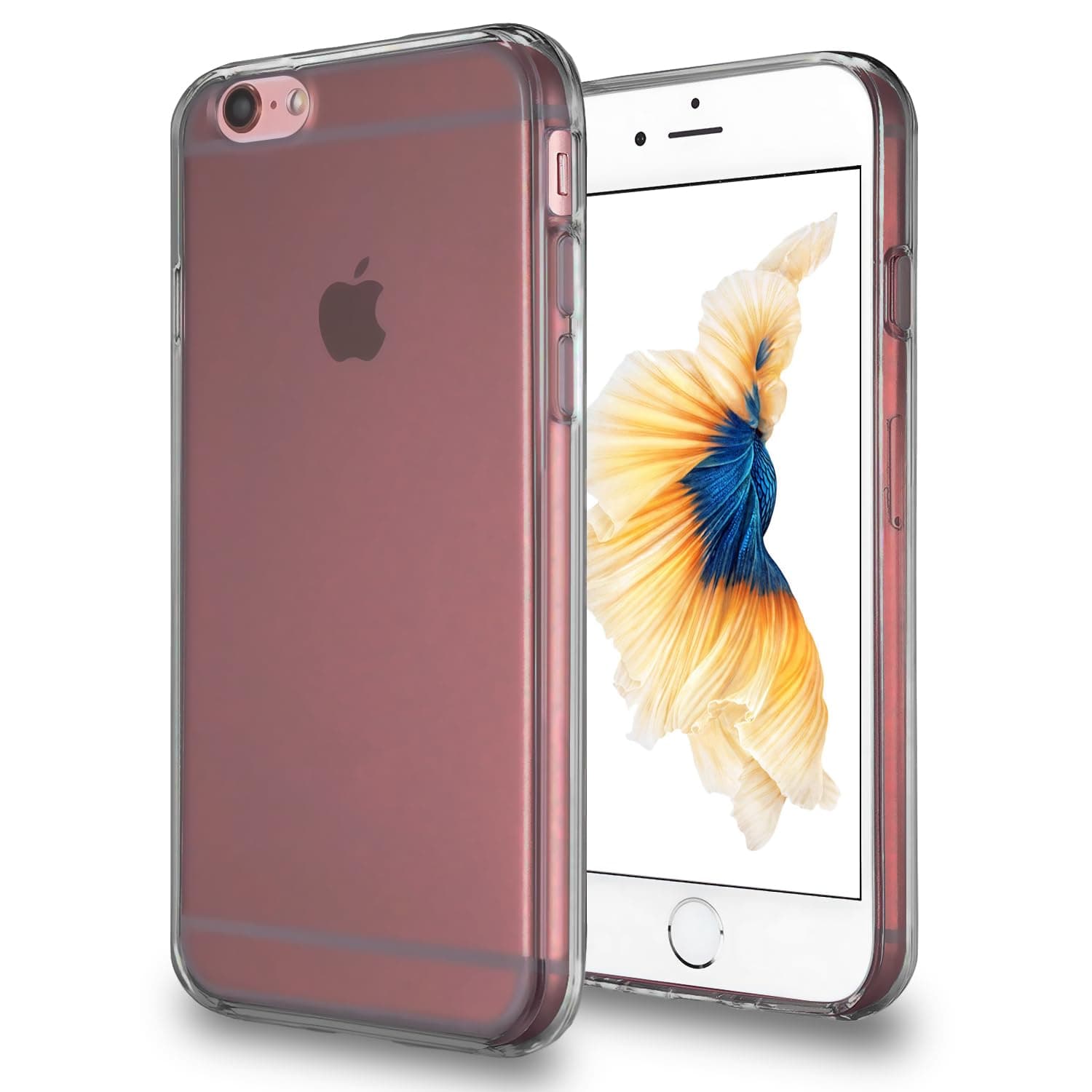 TENOC Phone Case Compatible with iPhone 6 Plus & iPhone 6s Plus, Gray Case Clear Shockproof Protective Bumper Slim Cover for 5.5 Inch