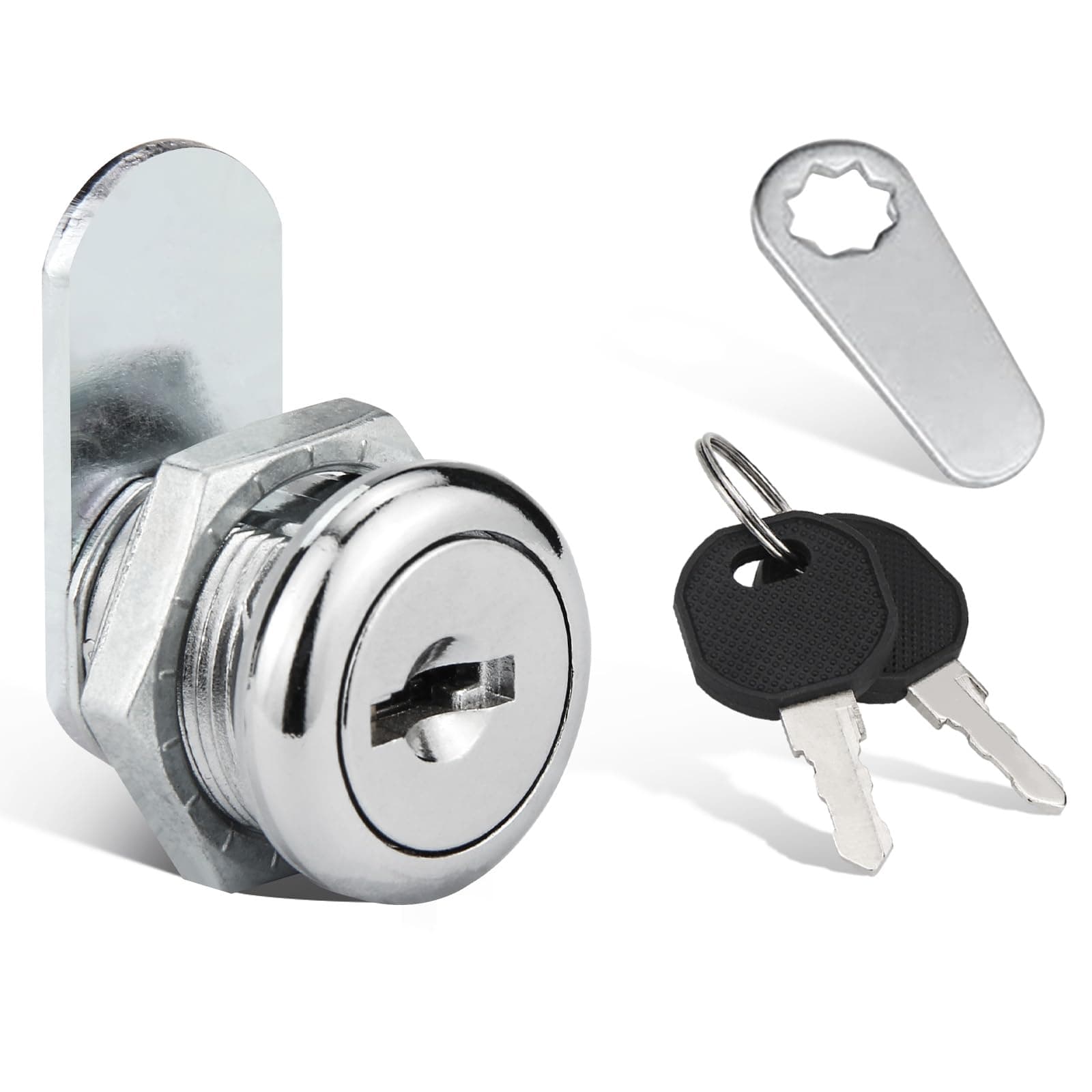 Truck Tool Box Locks, 5/8" Cylinder Key Alike Cam Lock Replacement Kit for Mounting in Trucks, Trailer, Rv Boxes, Mailboxes or Cabinets and Drawers, Fits on 0.39" (10mm) Max Door Thickness