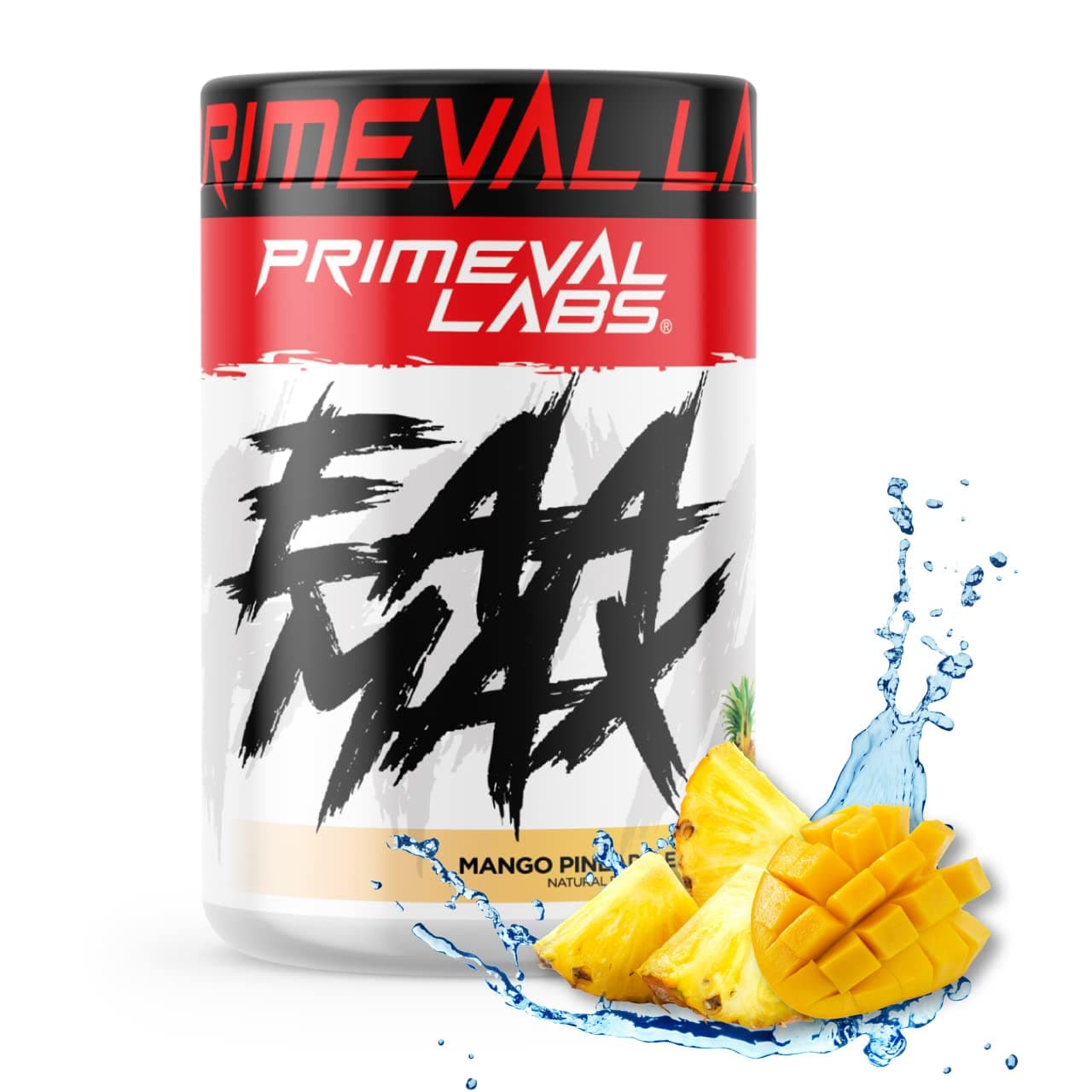 Primeval Labs EAA Max - 30 Servings - Full Essential Amino Acid Profile Drink (Mango Pineapple)